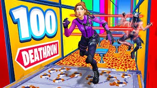 100 Level Deathrun For our New LOOT in Fortnite [upl. by Oeht]