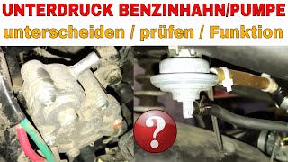 TUTORIAL Roller Benzinhahn Benzinpumpe  unterscheiden  prüfen  tauschen [upl. by Letram]