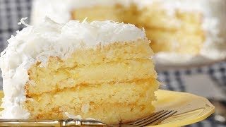 Coconut Cake Recipe Demonstration  Joyofbakingcom [upl. by Fitzsimmons]