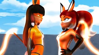 Miraculous Ladybug Volpina vs Rena Rouge Season 3 [upl. by Ramonda814]