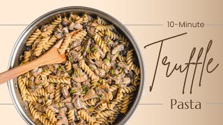 10Minute Truffle Pasta Recipe vegan [upl. by Idnil911]