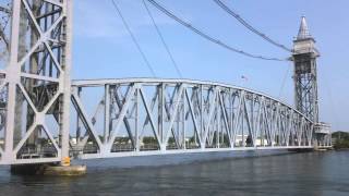 MBTA CapeFLYER Crosses the Cape Cod Railroad Bridge [upl. by Yelyk56]