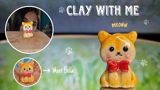 Clay art tutorial  Sculpting Bella the kitten🐱 A sweet clay cat [upl. by Lledor]