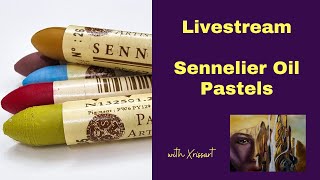 Livestream  Painting with Sennelier Oil Pastels [upl. by Niamrej571]