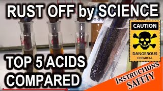 True rust removal by a chemist  acids compared [upl. by Einahpats199]