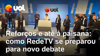 Debate RedeTVUOL teve detector de metais e um segurança por candidato para evitar cadeirada [upl. by Ahgiela37]