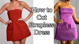 How To Make A Bustier Pattern  Strapless Bustier Pattern  How To Make A Tube Dress [upl. by Dupuis]