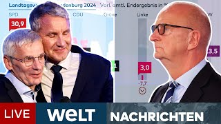 SCHICKSALSWAHL IN BRANDENBURG Woidke verschafft Scholz Luft  Katastrophe für Grüne Linke amp FDP [upl. by Tiedeman]