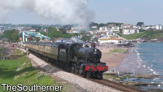 7827 quotLydham Manorquot powering on the English Riviera  Dartmouth Steam Railway 19052024 [upl. by Atsedom475]