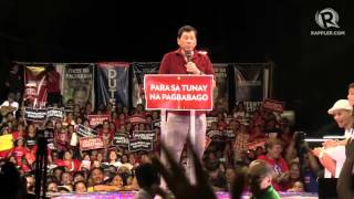 Full speech Rodrigo Duterte at proclamation rally [upl. by Nofets]