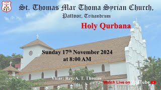 Holy Qurbana Live  St Thomas Mar Thoma Syrian Church  Pattoor Trivandrum [upl. by Gwynne289]