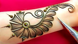 Very beautiful stylish mehndi design  easy arabic mehndi  mehndi ka design  mehndi design mehndi [upl. by Lzeil]