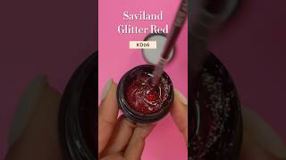 Saviland Builder Gel Swatch in the color “Glitter Red” nails buildergel nailswatch rednails [upl. by Anirtal35]