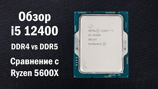 Обзор Core i5 12400 сравнение с Ryzen 5600X Тест DDR4 и DDR5 [upl. by Enna]