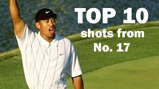 Top 10 alltime shots from the 17th hole at TPC Sawgrass [upl. by Dahcir]