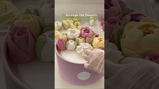 5 tips to make your zefir flower arrangement work cakedecorating marshmallow dessert fyp [upl. by Alleinnad383]