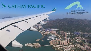 Airbus A330300  Cathay Pacific  Landing at Hong Kong Airport 4K [upl. by Ronaele]