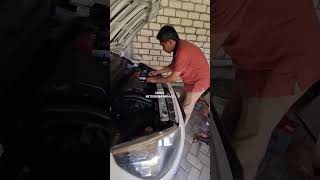 Pemasangan aki mobil Mitsubishi Mirage Pakai aki gs astra Hybrid 55D23L battery aki [upl. by Kolnick276]