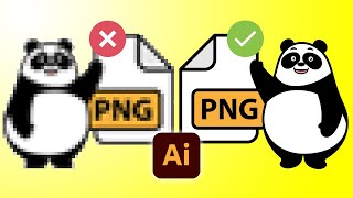 How To Export A High Resolution PNG In Illustrator CC [upl. by Nnoj969]