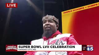 WATCH Tech N9ne performs KCMO Anthem Red Kingdom at Chiefs rally [upl. by Brinna]