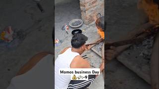 Momos business Day 💰💸9 momos food streetfood viralvideo minivlog fastfood foodvlog shorts [upl. by Ayanahs]