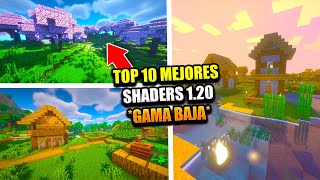 👉Top 10 mejores SHADERS para MINECRAFT Java 120  1201 Gama baja sin LAG [upl. by Lenoj]