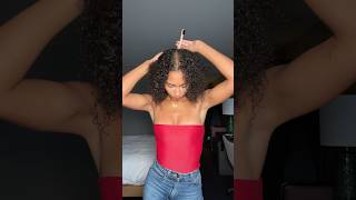 2 slick back buns curlyhair haircare hairtutorial howtostylenaturalhair hairstyle [upl. by Nimra]