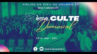 EN DIRECT  Deuxième culte dadoration  Église de Dieu Delmas 17  Dimanche 05 Novembre 2023 [upl. by Ynamreg]