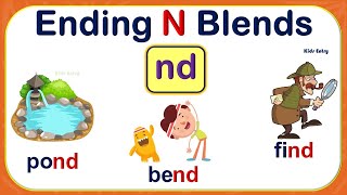 Ending Consonant Blends nd for UKG Ending Blends nd  Phonic Blends n blends nd words Kids Entry [upl. by Anhoj]