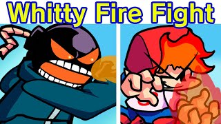 Friday Night Funkin VS Fire Whitty Full Week Part 1  Cutscenes FNF ModHard Whitty Fire Fight [upl. by Ennagem]