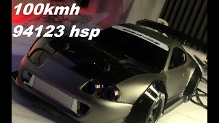 First rc car upgrade  HSP 94123 ONROAD  DRIFTING  100 KMH RC SUPRA [upl. by Nyrraf325]