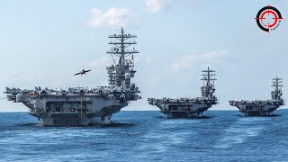 A Tremendous Show of Force USS Nimitz ThreeCarrier Strike Group Launches Massive Exercise [upl. by Motch]