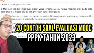 20 Contoh Soal Evaluasi MOOC PPPK 2023 Kemenagpppk2022 [upl. by Yunick379]