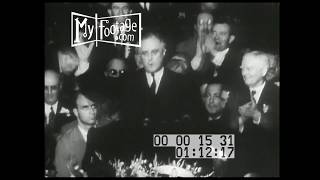 1936 DNC President Roosevelt Makes Acceptance Speech [upl. by Latrell]