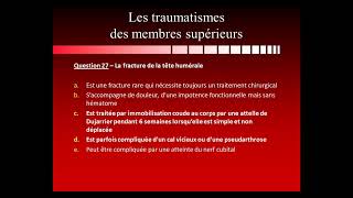 UE 24 Semestre 1 Processus traumatiques  QCM de révision 33 [upl. by Claude]