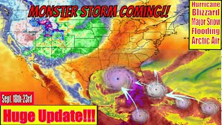 Monster Storm Coming Foot Of Snow Blizzards amp Invest 96l Growing Hurricane Threat [upl. by Anoerb]