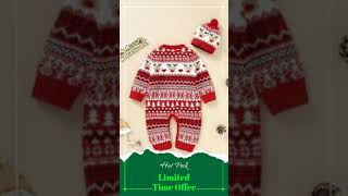 Christmas Pattern Newborn Romper  Cozy amp Adorable Holiday Outfits for Babies [upl. by Settle693]