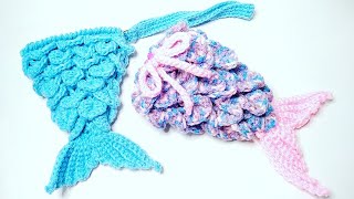 How to Crochet Mermaid Tail Purse Part 2 [upl. by Ahsieki449]