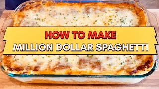 How to make a Million Dollar Spaghetti Casserole  Baked Spaghetti with Ricotta Cheese [upl. by Urbano347]