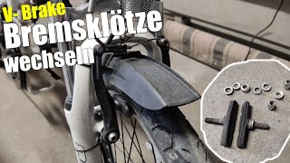 VBrake Shimano Bremse am Fahrrad wechseln einstellen amp justieren  So gehts  EBike Unikat [upl. by Euqinwahs]