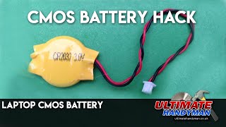 CMOS battery hack  Laptop CMOS battery [upl. by Ennayllek]