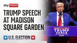 Donald Trump holds campaign rally at Madison Square Garden New York City [upl. by Norris]