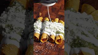 Flautas de Pollo w Avocado Salsa Verde flautas taquitos tftibbq recipeshorts [upl. by Manvil]