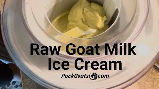 Making Raw Goat Milk Ice Cream [upl. by Hindu]