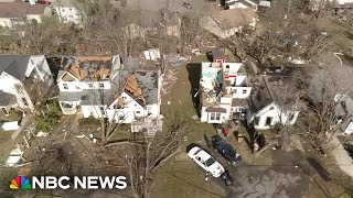 Drone video shows destruction after Tennessee tornado [upl. by Zamora]