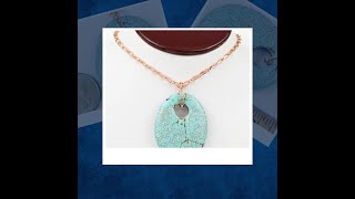 Vintage Copper Turquoise Magnesite Pendant Necklace  Elegant amp Timeless 20quot [upl. by Eneleoj868]