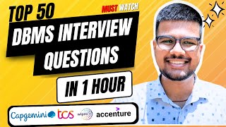 Top 50 DBMS Interview Questions for TCS Accenture Capgemini amp More [upl. by Llertac]