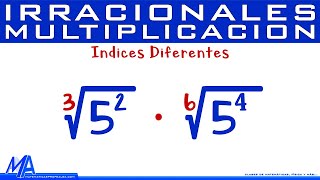 Multiplicación de irracionales  radicales  Índices diferentes [upl. by Akemihs]