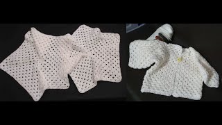 Crochet 6 pointed Hexagon Cardigan ANY Size Part 1 Crochet hexagons to make the cardigan or jacket [upl. by Anelaj]