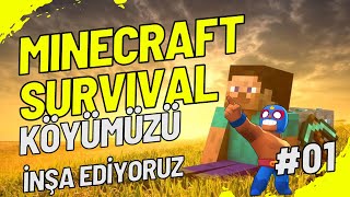 İlk Gecemizi Atlatıyoruz  Minecraft Survival Canlı Yayın Serisi 1 [upl. by Araed]